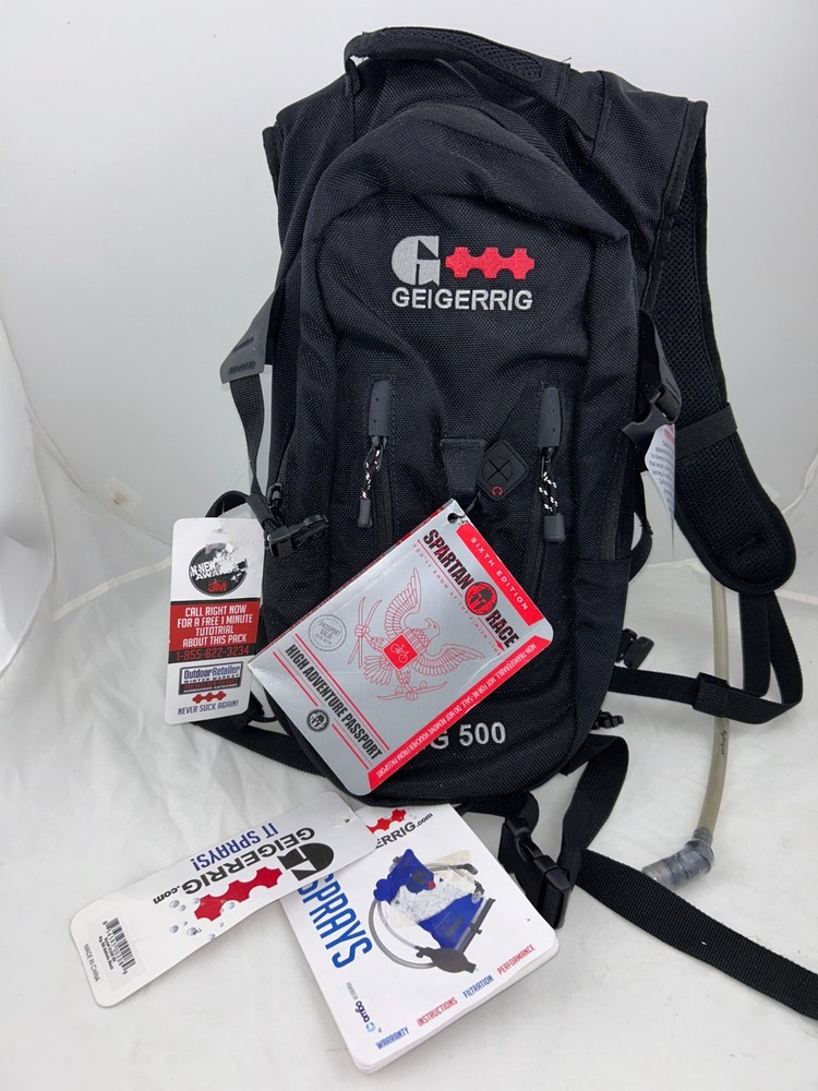 Geigerrig Rig 500 Pressurized Hydration Back Pack Black with Manuals It Sprays!