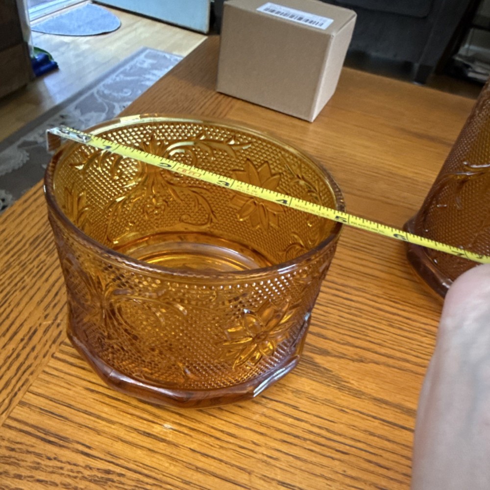 Indiana glass Tiara pattern amber color. Zero chips or cracks