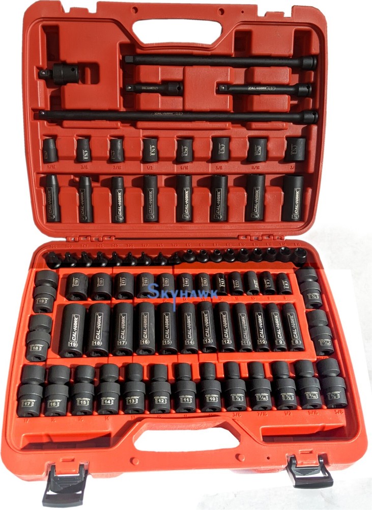 80pc 3/8"Dr. 6POINT Metric Deep Impact Socket CRV/CR-MO Set