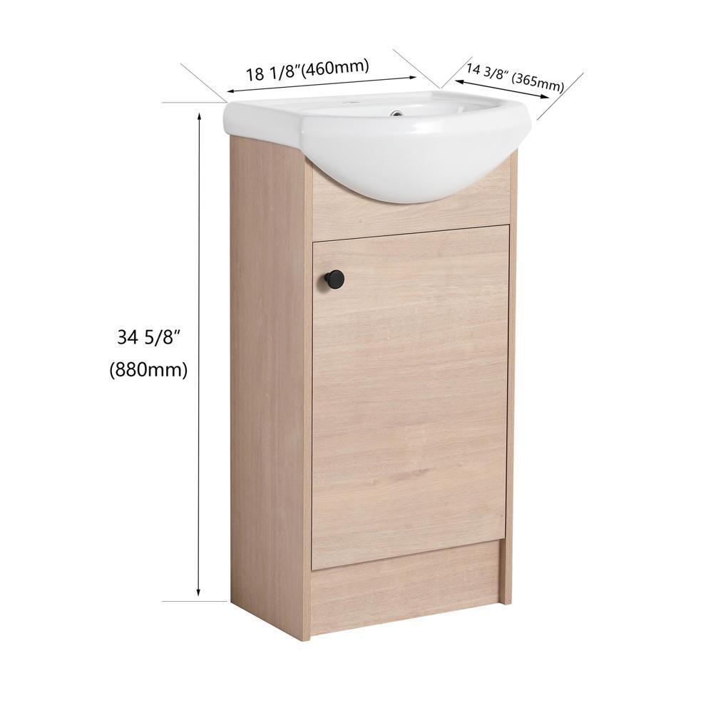 Freestanding 18 Inch Bathroom Vanity