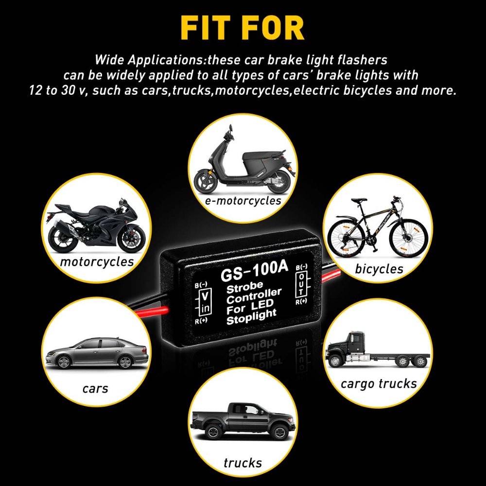 LED Flasher Control Module 16 Selectable Flash Warning Strobe Patterns 12V