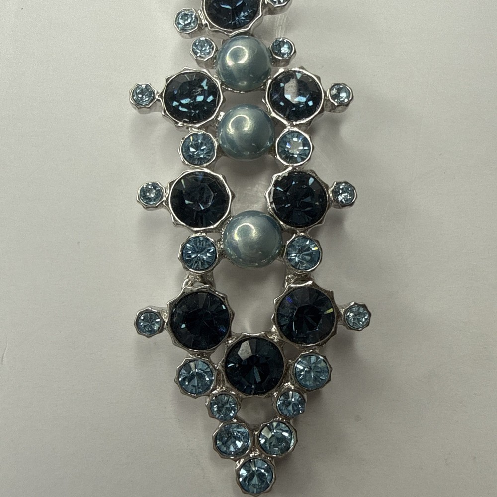 Givenchy Blue Crystal Vintage Y2K Necklace