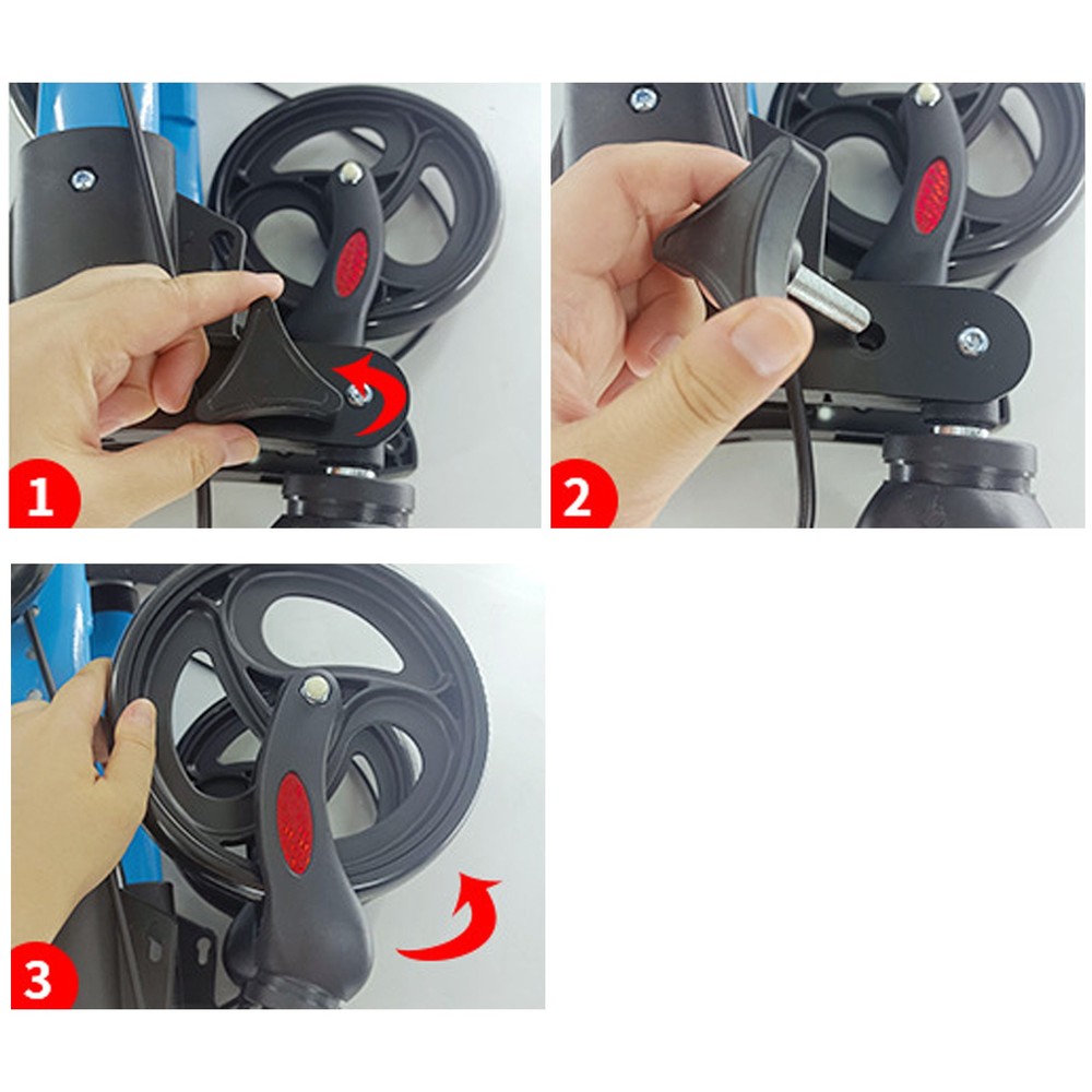 6-Level Adjustable Seat 8-Wheel Foldable Rollator Walker Mobility Aid
