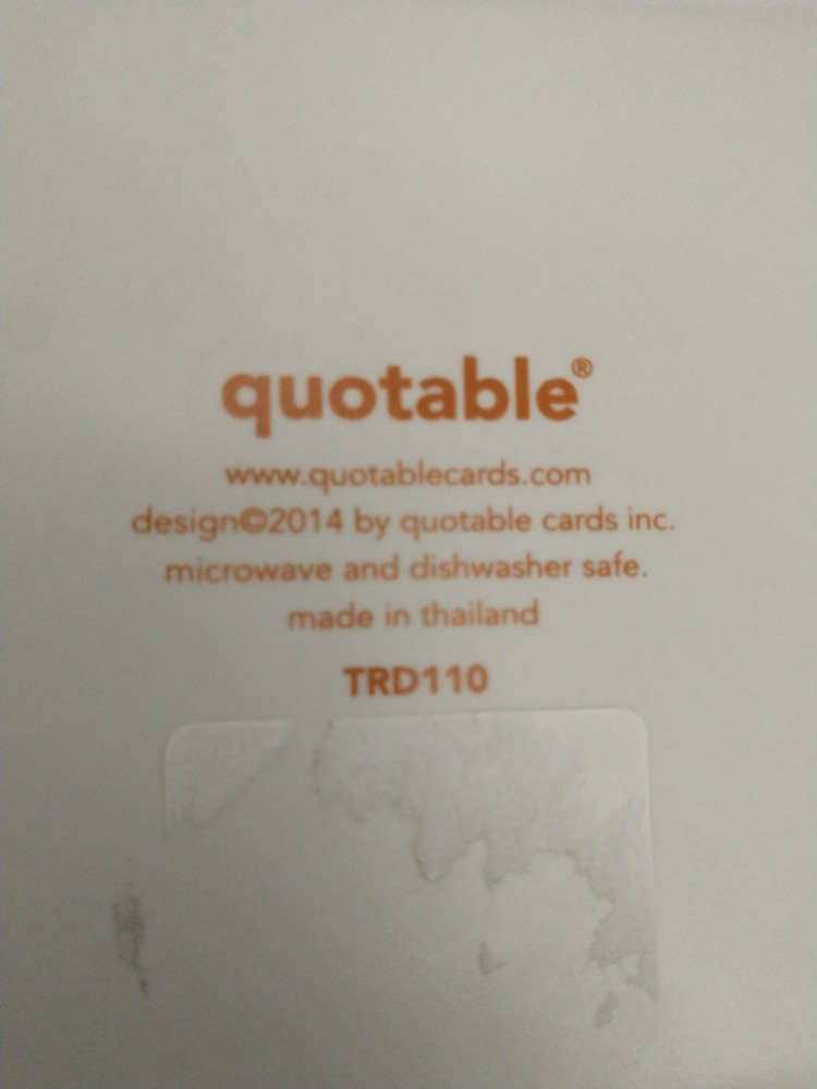 Quotable trinket dish ceramic 5" x 5" square
