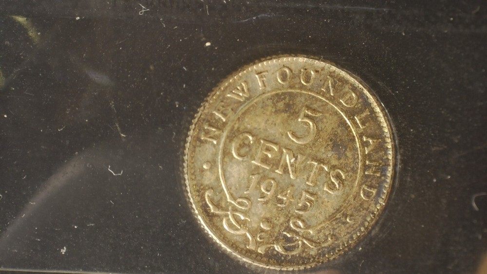1945C- NFLD - 5 CENT - ICCS GRADED -MS-60 - ***WOW***