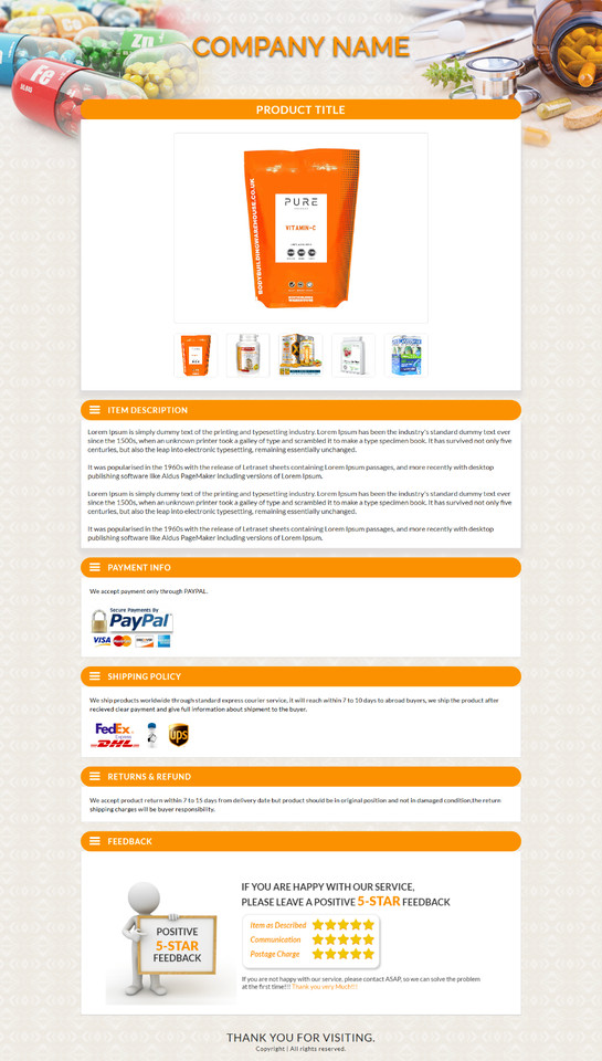 eBay Templates Mobile Responsive eBay Listing Auction Template 2025 https Ready