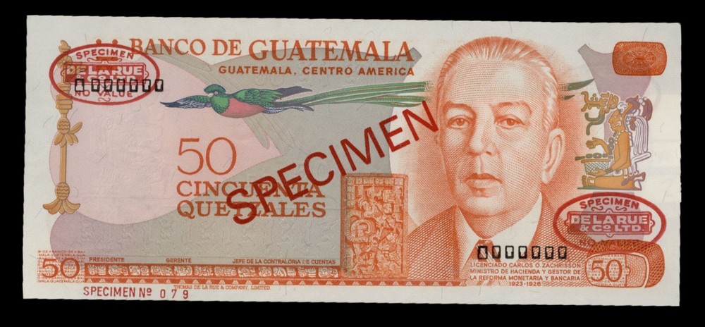 Guatemala P63as, Specimen Banknote.