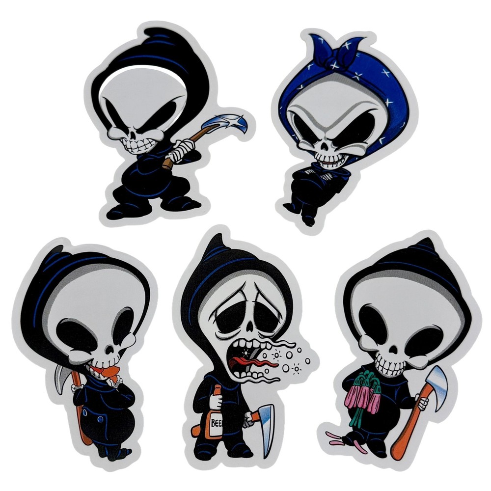 Original Blind Skateboard Grim Reaper Sticker 5-Pack