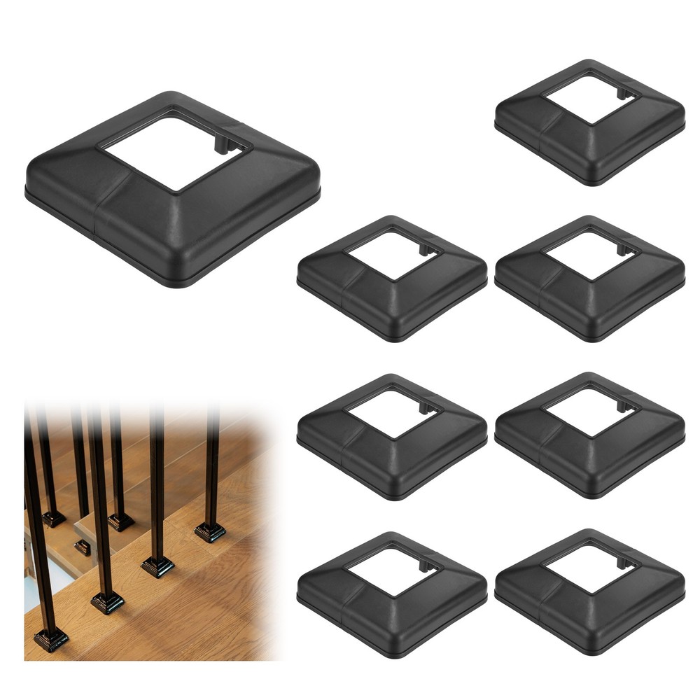 8-Pack Post Base Cover, Internal 2.36"x 2.36" Post Skirt Split Type for Railing