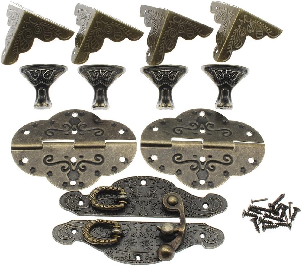 Jewelry Box Hardware Kit Antique Buckle Latch Vintage Bronze Large buckle