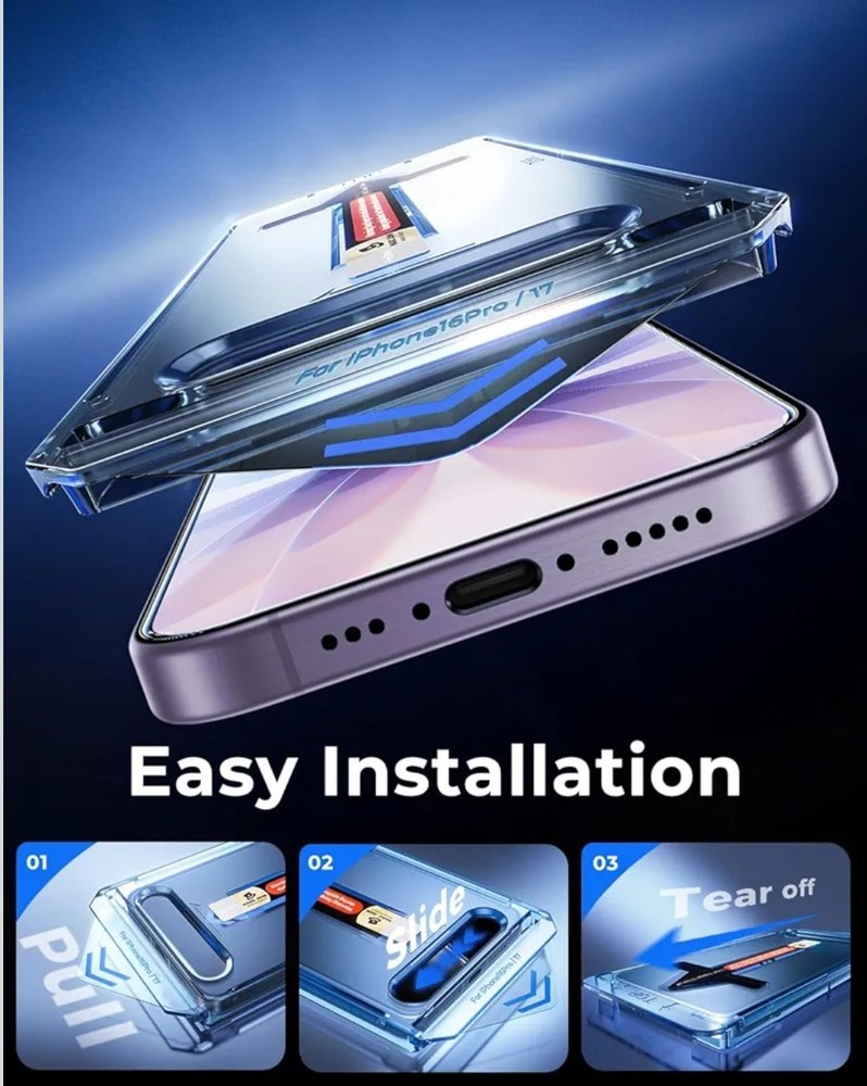 MAGIC JOHN 2 Pack for iPhone 17 Pro 6.3 inch tempered Glass Screen Protector