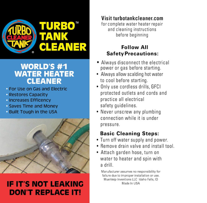 Water Heater Cleaning Tool, Improves Hot Water Supply, Removes Hard Water Sedime