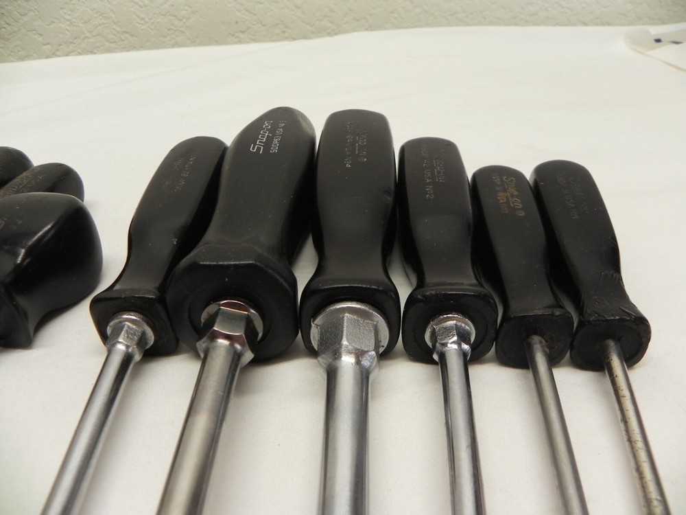 Snap-On 15 Piece Combination Black Hard Handle Screwdriver Set