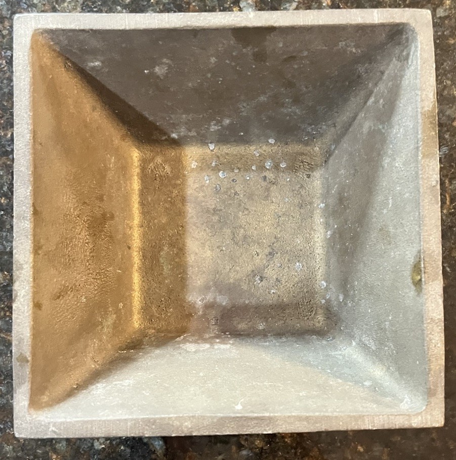 Brass Planter Small Heavy 6"x6", 4.6lbs Unique