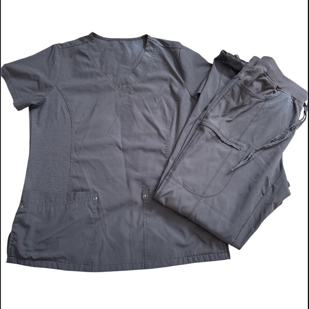 Beverly Hills Uniforms Gray Scrub Set Size Medium