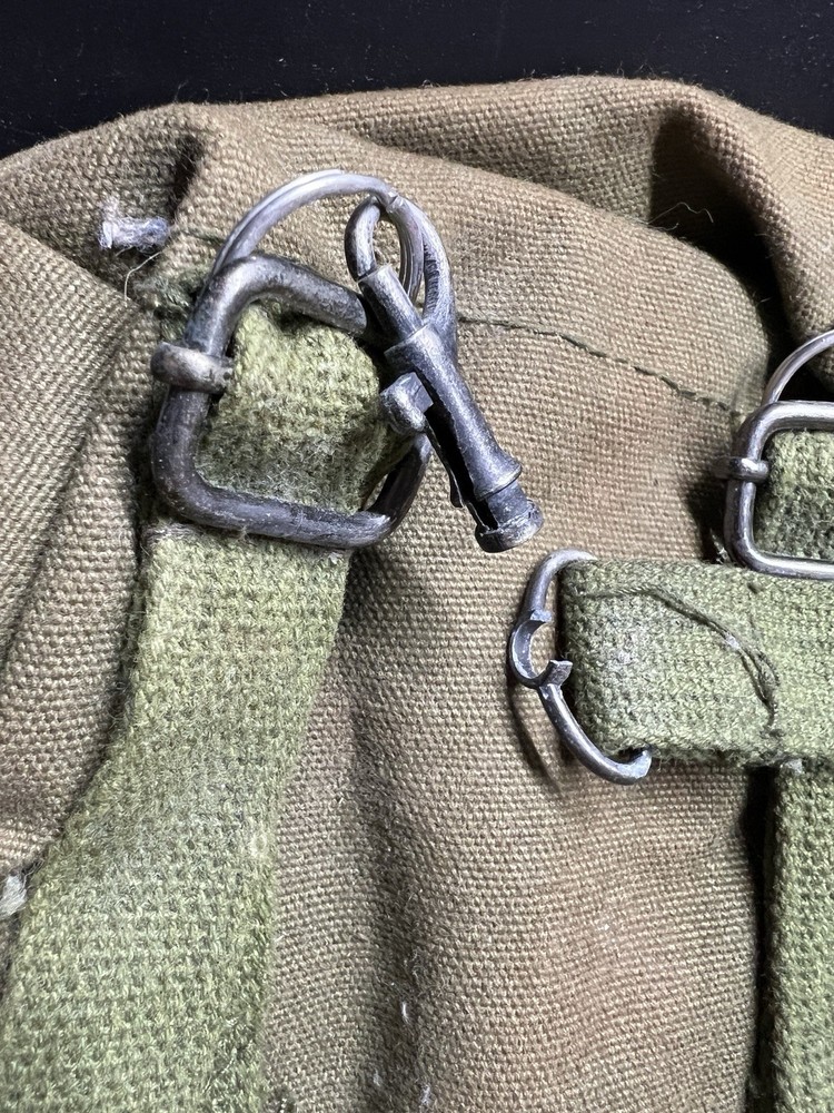 vintage military canvas haversack