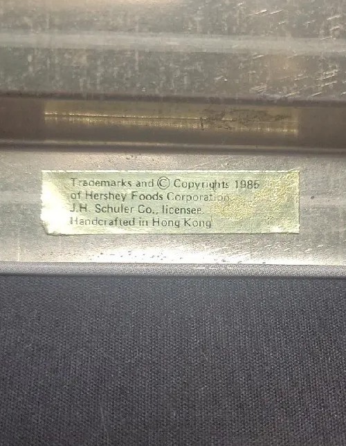 Hershey 1985 Metal Tray