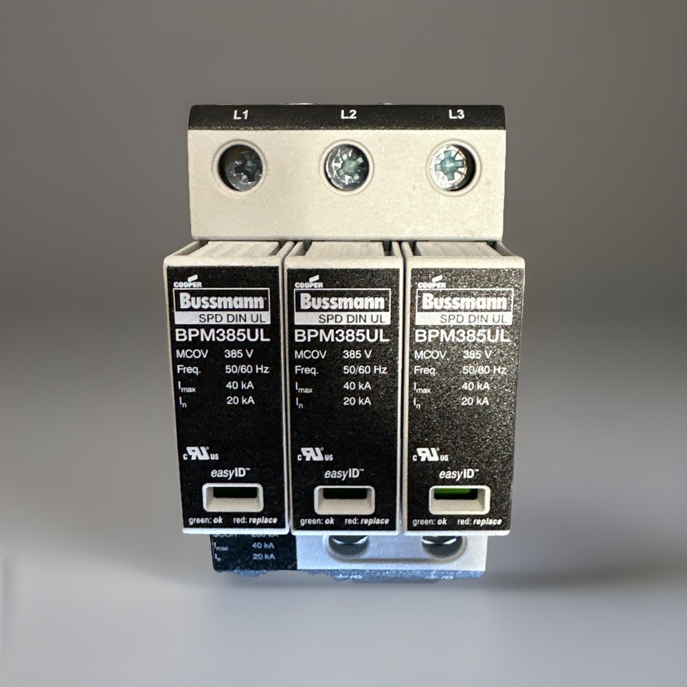 🔴Cooper Bussmann BPM385UL 3-Pole Surge Protector Replacement Module 385V‼️