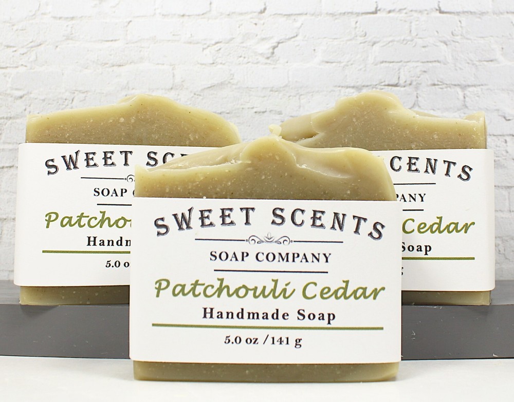 Patchouli Cedar Soap - Handmade, Natural, Cold Process, Essential Oil Soap