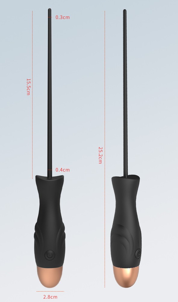 Flexible Silicone Electric Urethral Expander Dilator Penis Plug Chastity Device