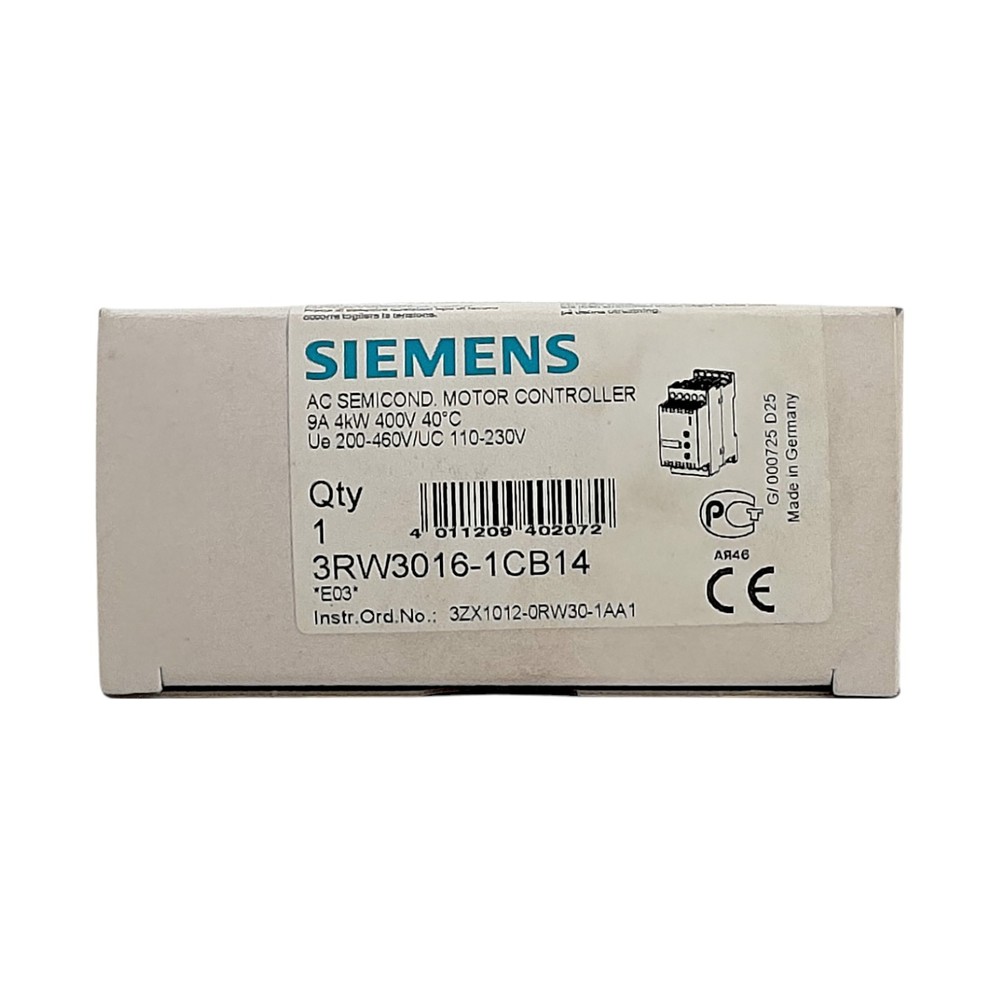 SIEMENS 3RW3016-1CB14 SOFT STARTER