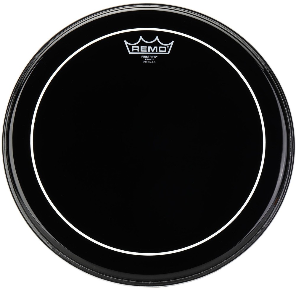 Remo Pinstripe Ebony Drumhead - 14 inch (2-pack) Bundle