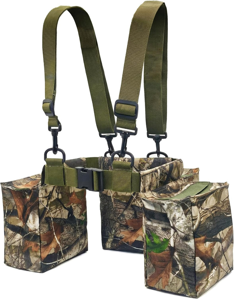Hunting Belt with Shoulder Strap, Quick-Release Game Belt with Shell Pouch & Bot