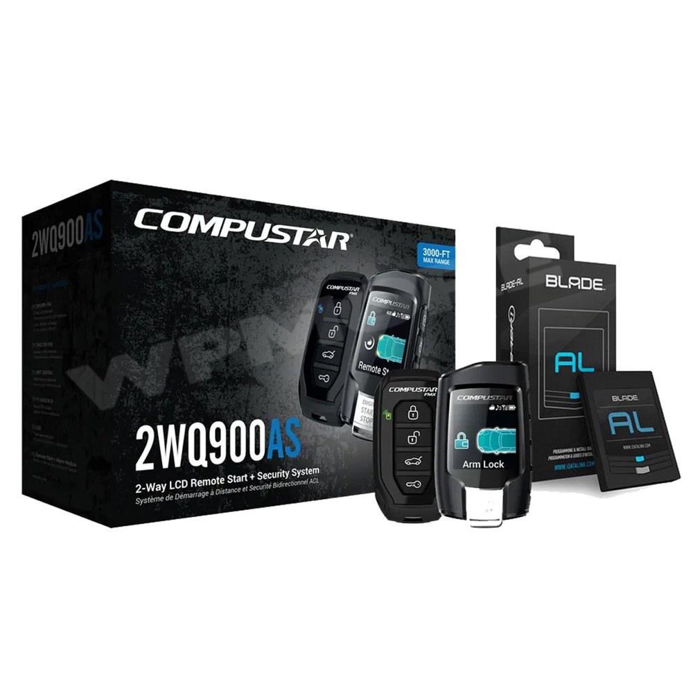 Compustar CS2WQ900-AS 2-Way 3000-FT Range Remote Start Security + BLADE-AL Bypas