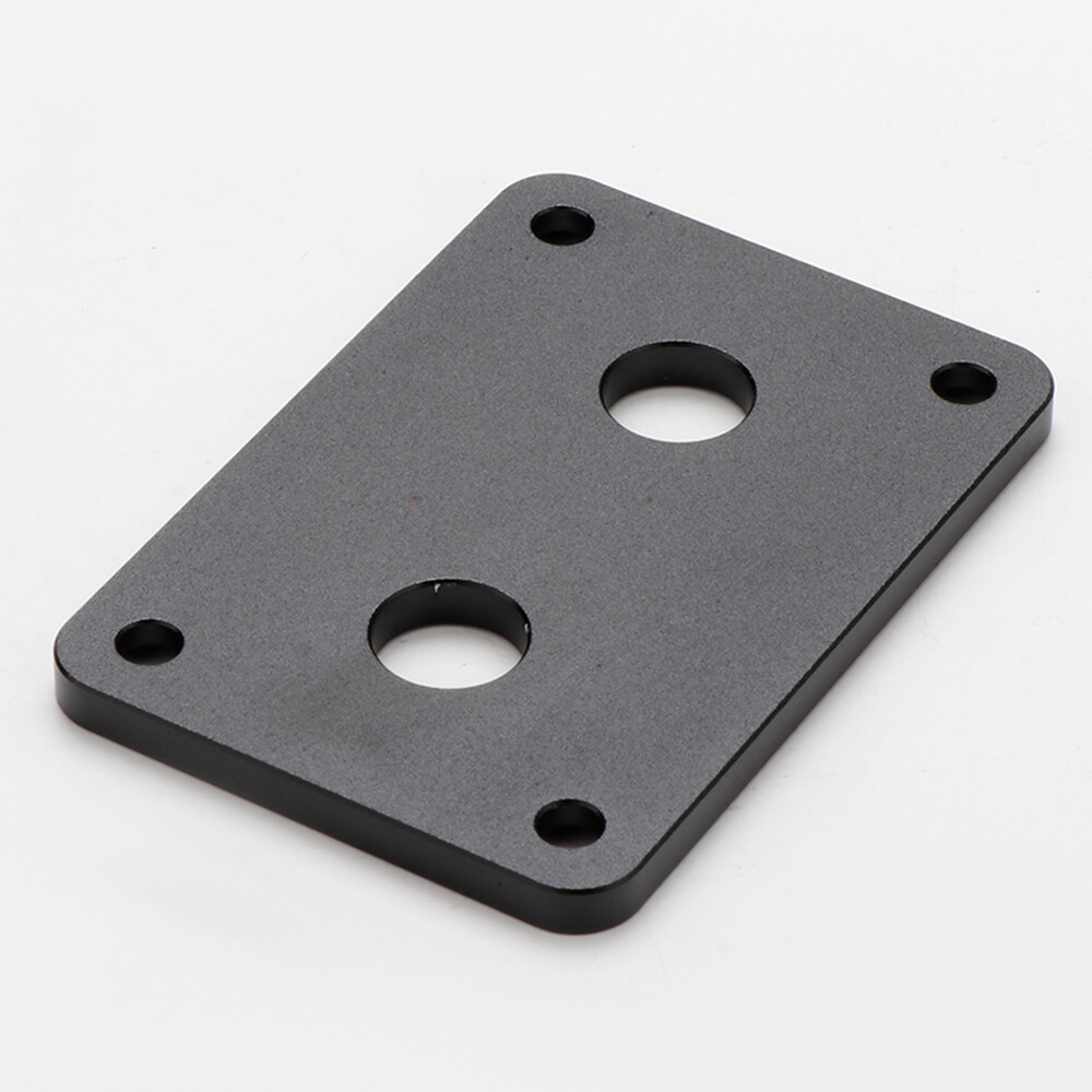 1PC Aluminum Banana Socket Plate Binding Post Speaker Panel Terminal Box Black