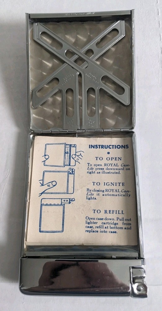 Royal Case-Lite - Cigarette Case & Lighter Combo - Untested