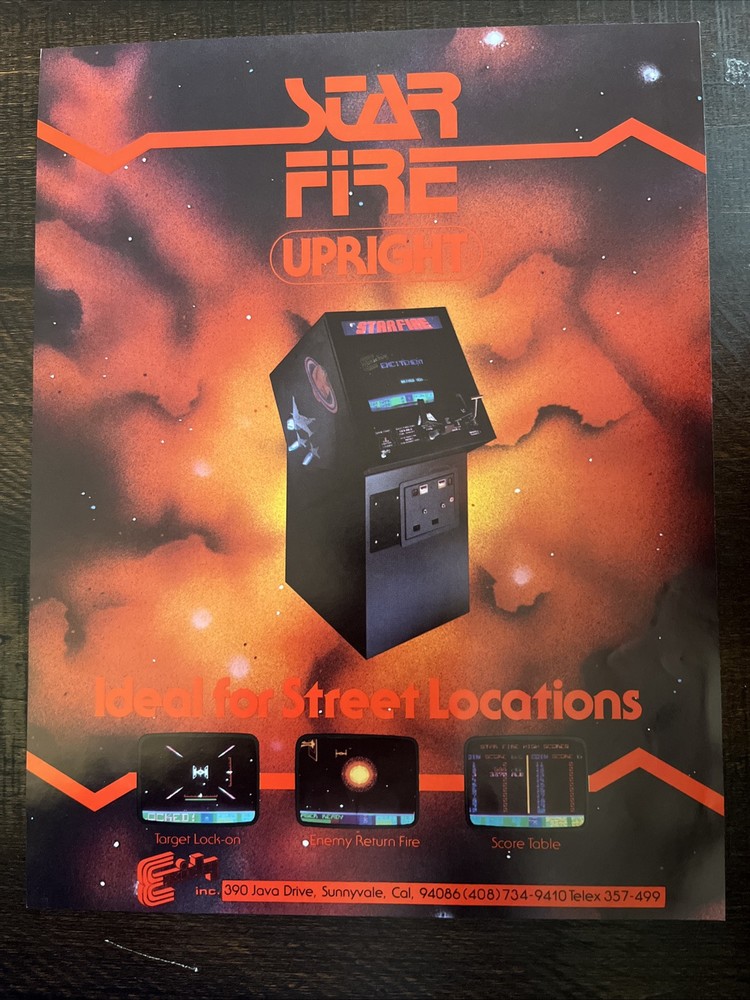 Midway-Bally Exidy Star Fire Upright Flyer Artwork
