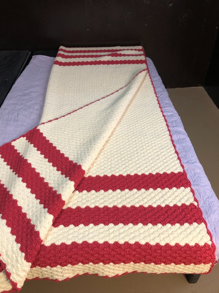 Handmade Crochet Afghan, 79x57