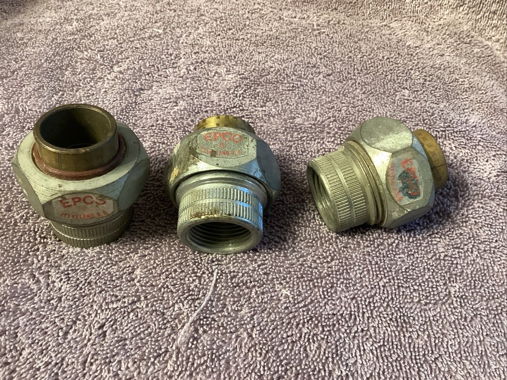 3–EPCO DiElectric Union 3/4" Sweat x 3/4" Pipe…NOS