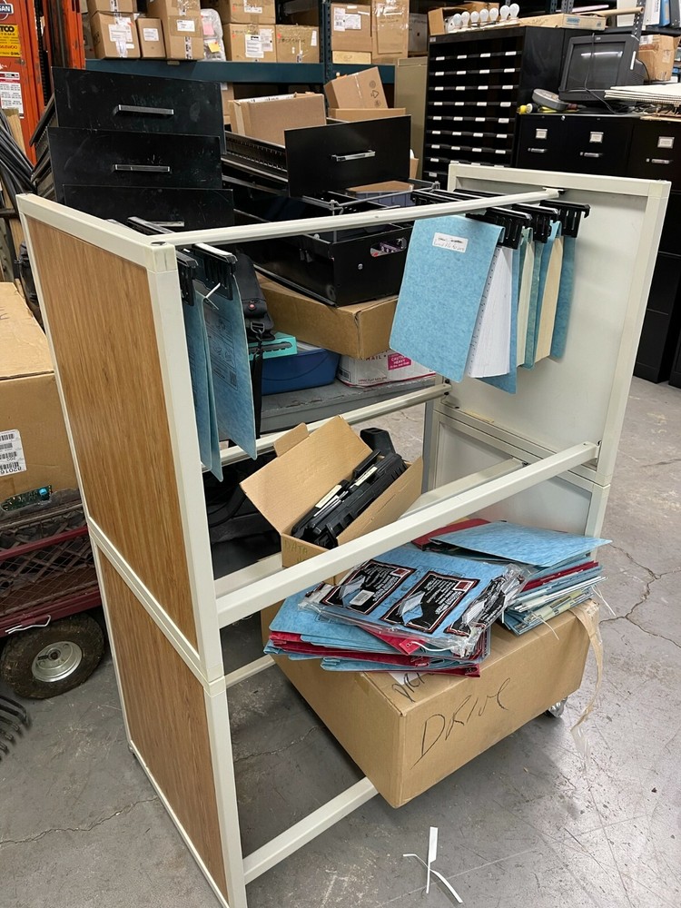 Rolling File Cart with Wheels | Mobile Hanging File Folder Rack