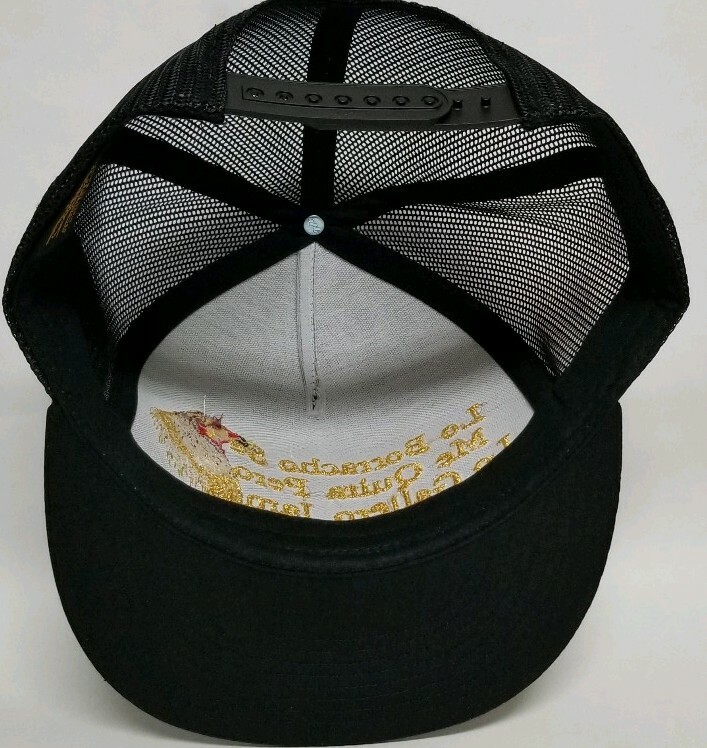 COLIMA MEXICO HAT 2LOGOS MESHTRUCKER BLACK SNAP BACK ADJUSTABLE NEW
