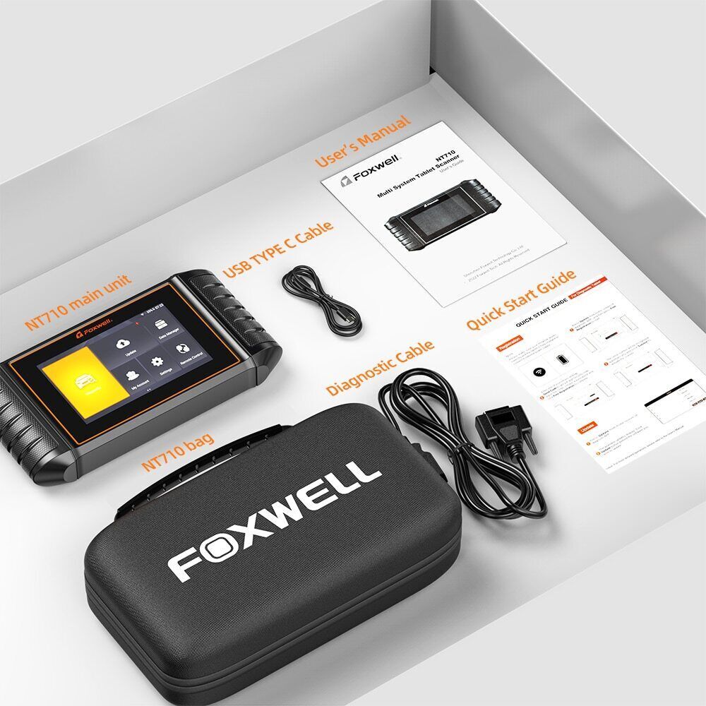 FOXWELL NT710 All System Bidirectional Car OBD2 Scanner Diagnostic E-CU Coding