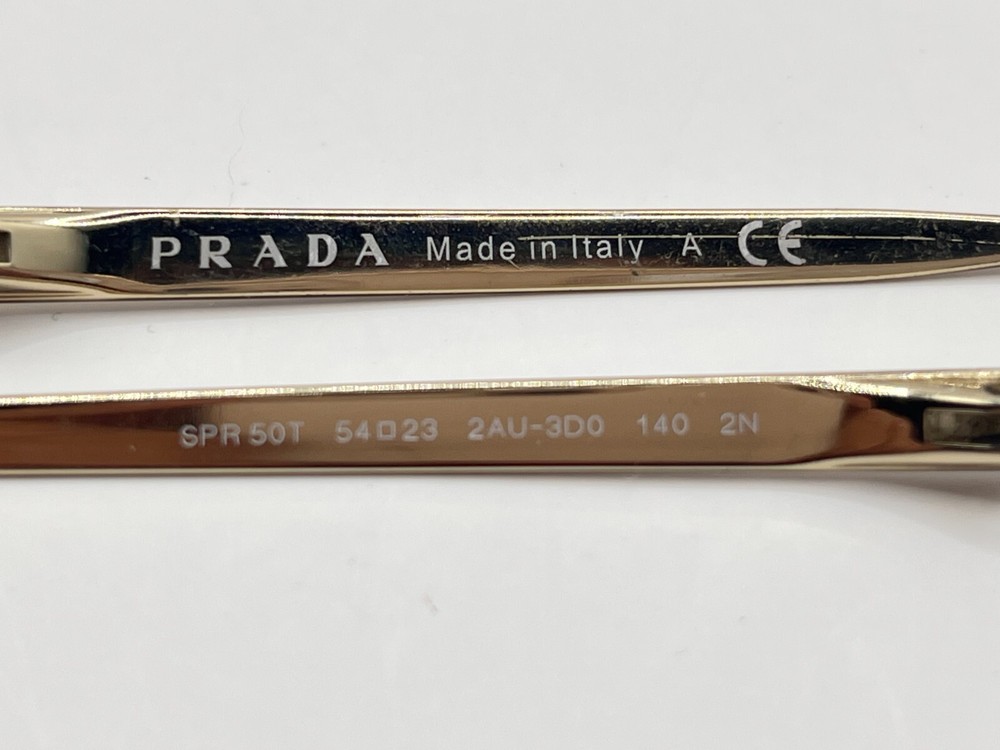 2496 - PRADA Spr50t SILVER  BOTH TEMPLES   AUTHENTIC