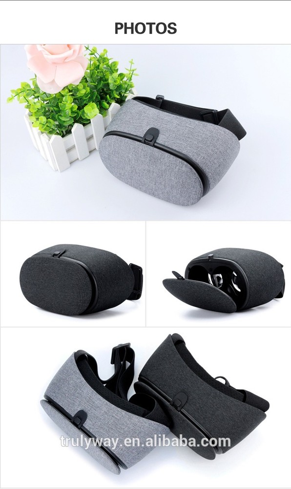 3D VR Headset Virtual Reality Glasses, Bluetooth Remote in Grey or Black