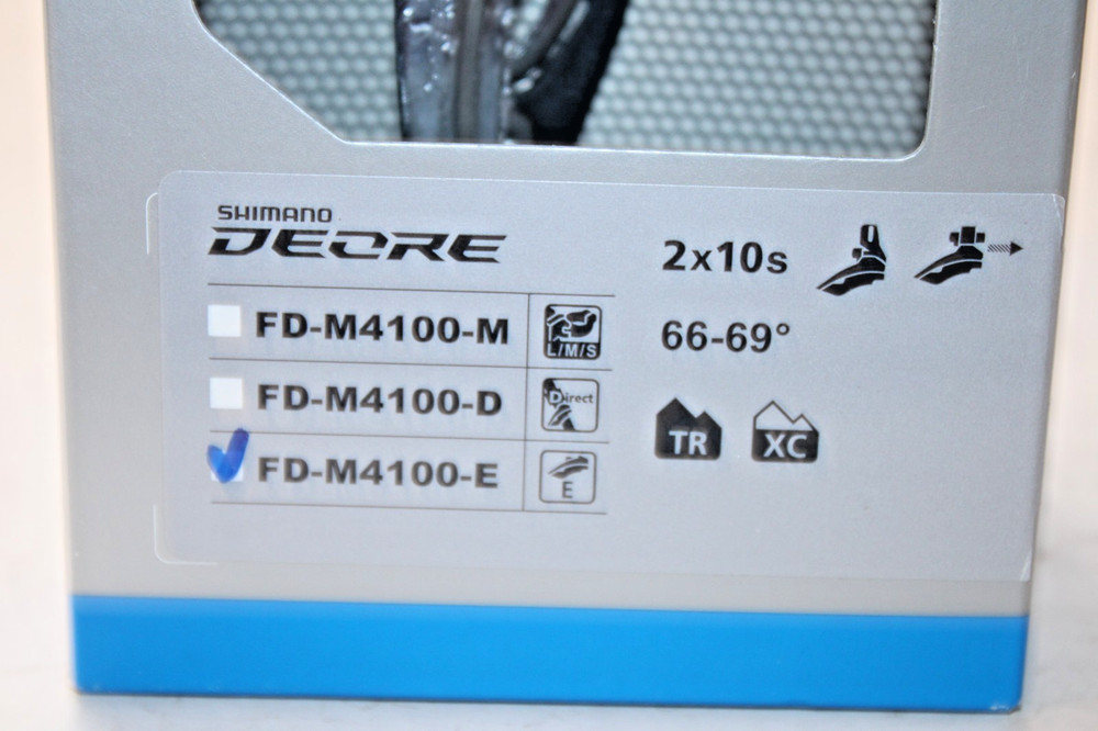 Shimano Deore FD-M4100-E Front Derailleur 2x10 66-69° Direct Mount Side-Pull MTB