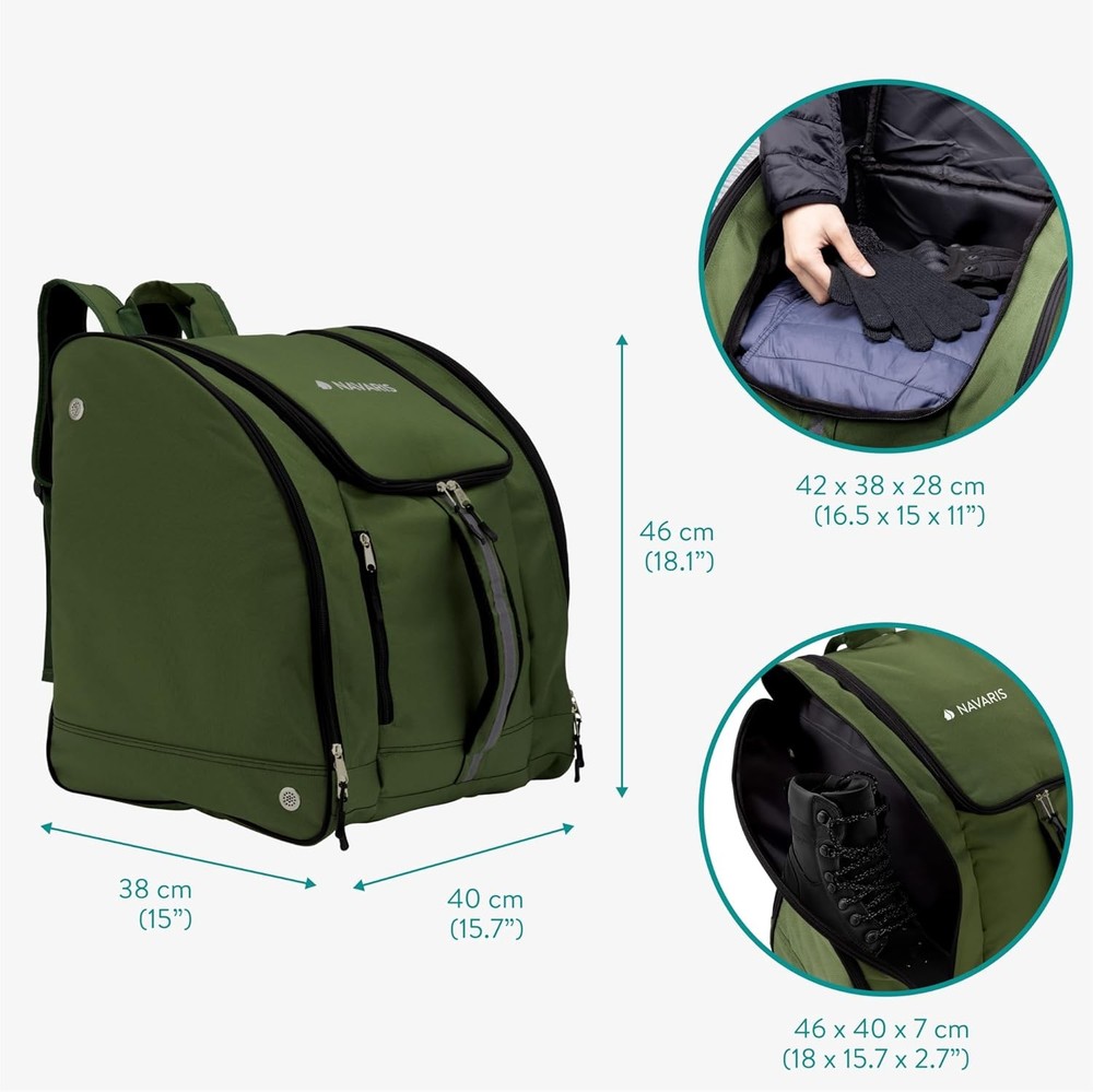 Ski Boot Bag - Padded Walking Boots Bag - Water-Resistant Polyester Welly