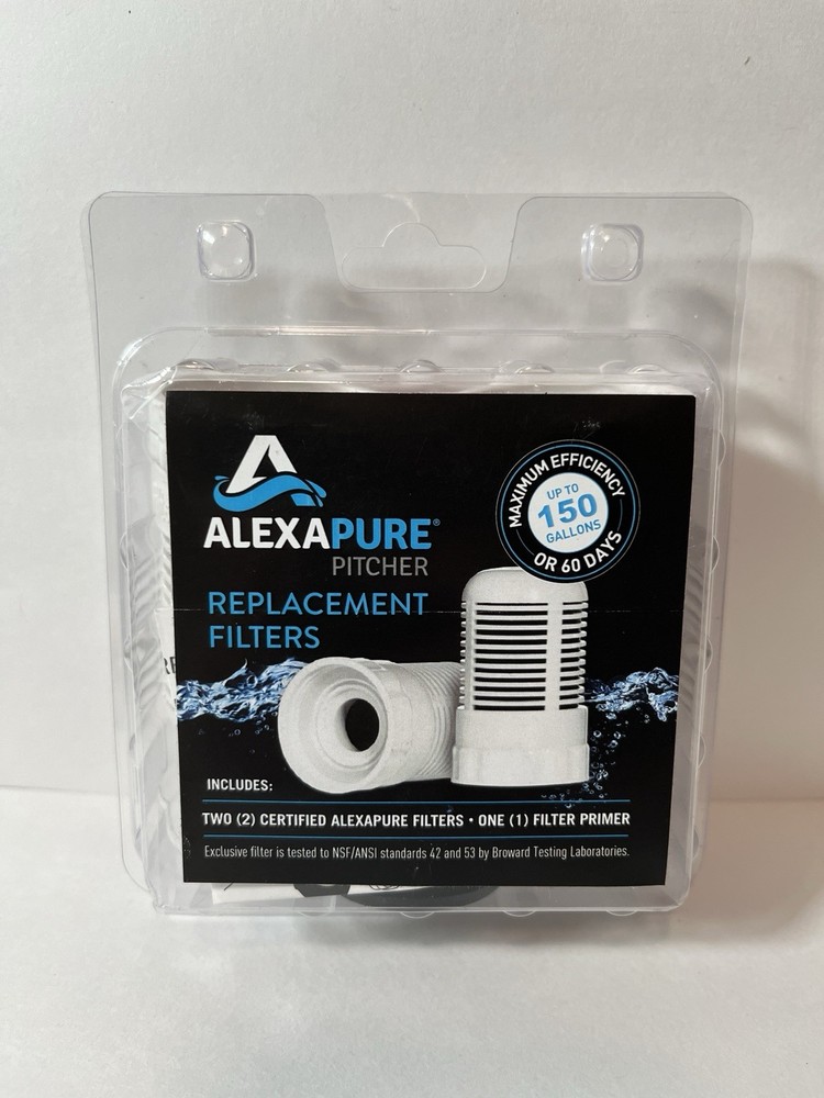 Alexapure Water Pitcher Replacement Filters 2-Pack - Brand New Sealed