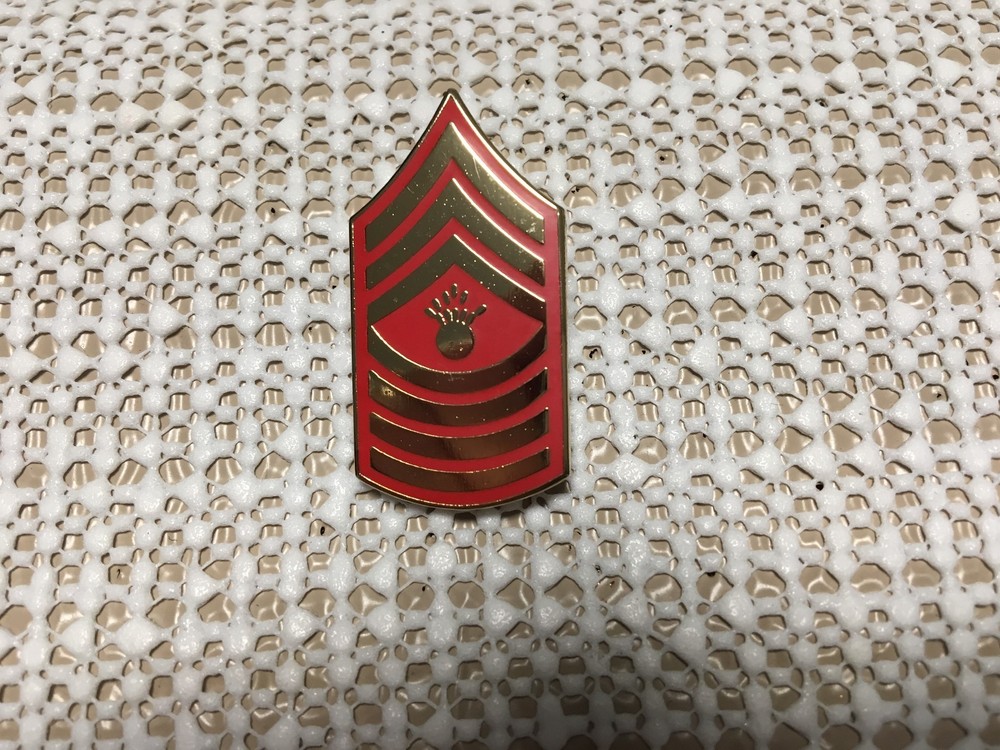 USMC MASTER GUNNERY SERGEANT E-9 RANK HAT PIN