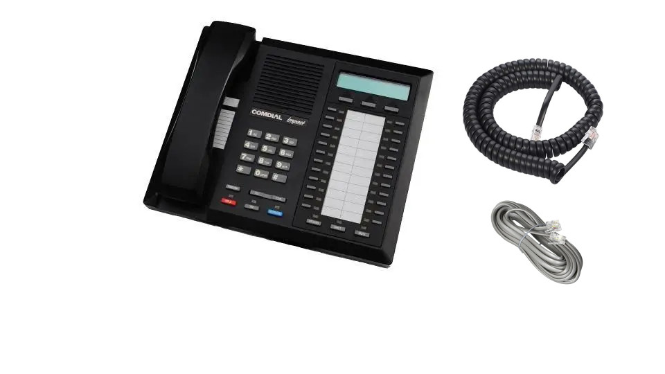 Lot of (5) Fully Refurbished Comdial Impact 8024S Speaker Display Phone (Black)