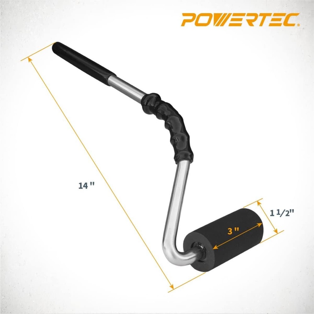 POWERTEC 71802 Long Straight Handle J-Roller and Curved Handle J-Roller