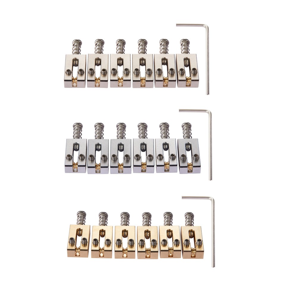 Solid Brass Roller Bridge Saddles Tremolo Bridge Roller Saddles for Strat Tele