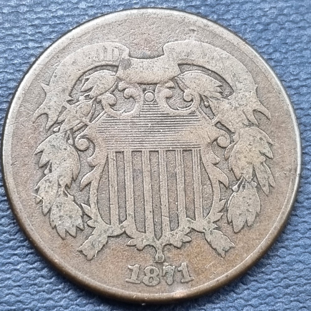 1871 Two Cent Piece 2c Better Grade  #92828