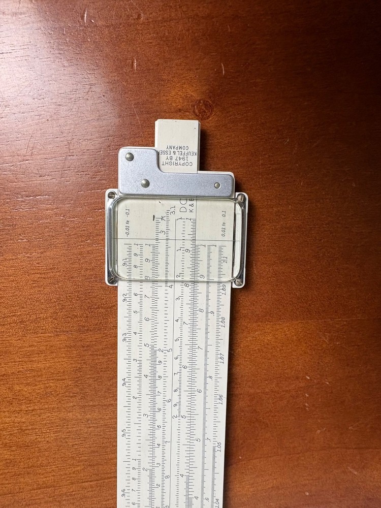 Keuffel & Esser K&E 4081-3 Log Log Duplex Decitrig Slide Rule w/ Case