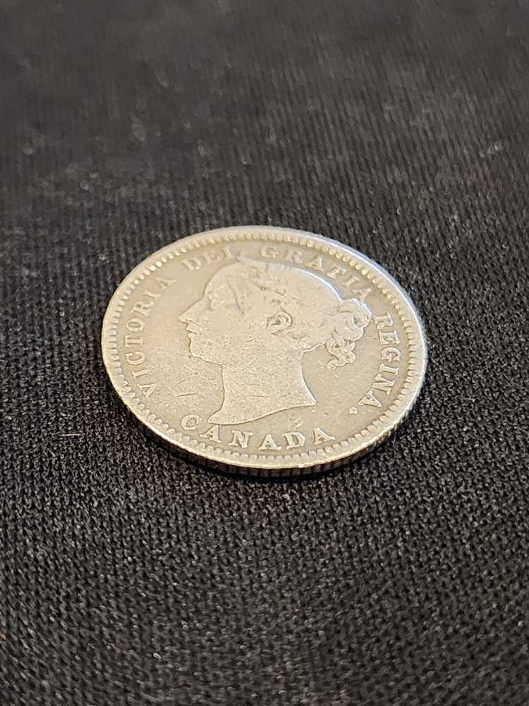 1887 Canadian 10 Cents Silver Coin