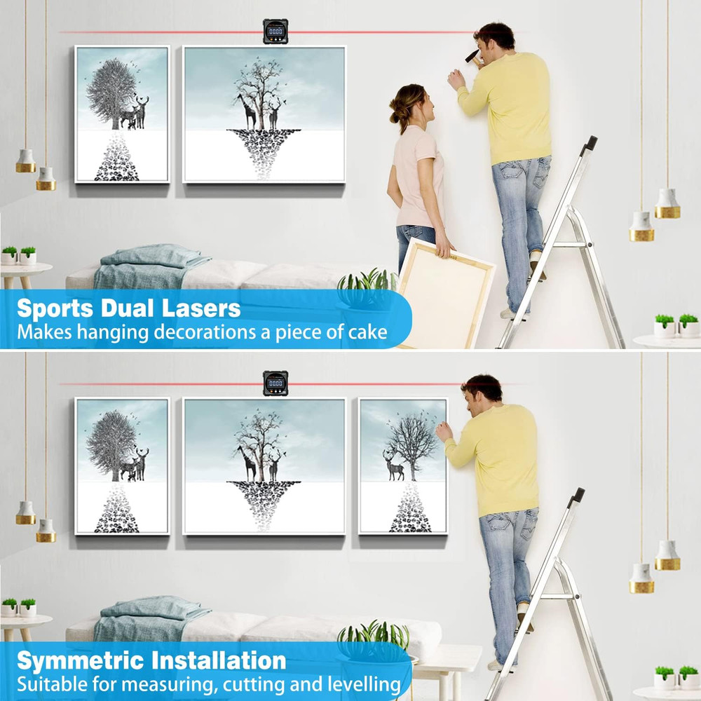 Precision Digital Angle Finder with Integrated Laser Guide