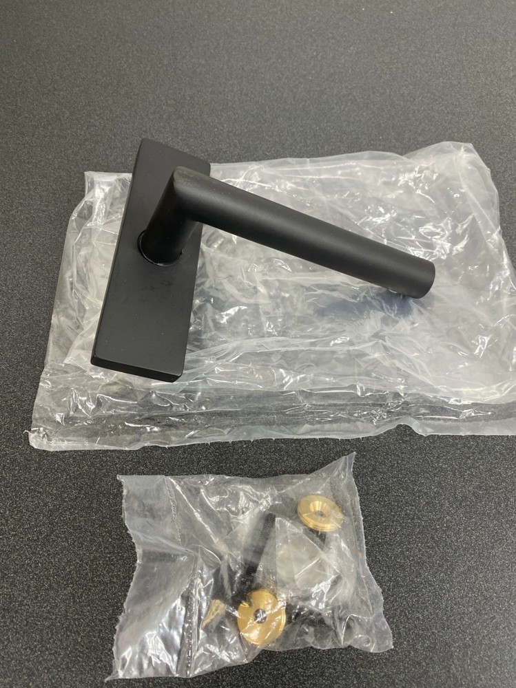 Emtek 5005US19 5 Inch Long Stretto Rectangular Single Dummy Sideplate Flat Black